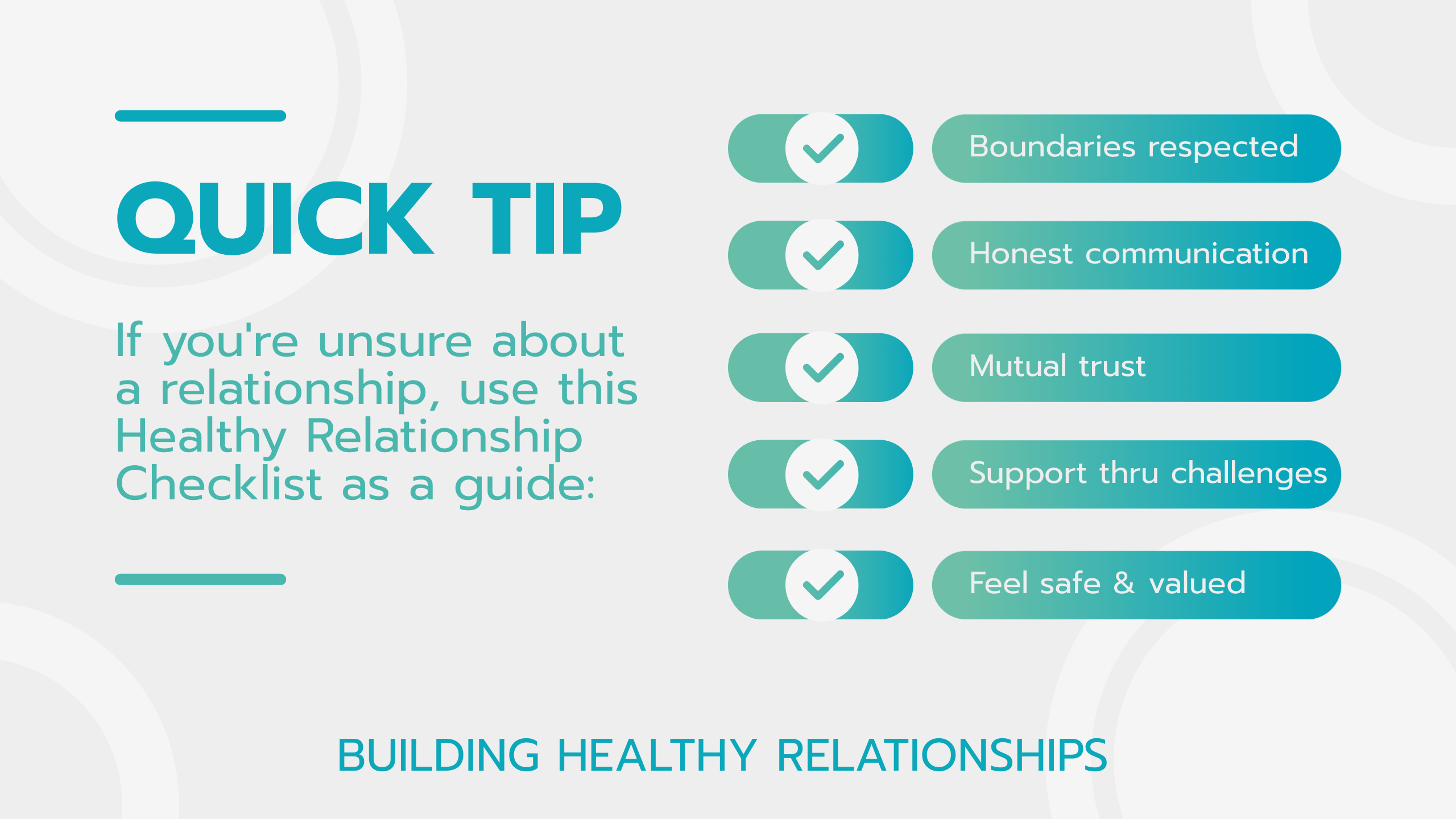 Healthy Relationships Quick Tips